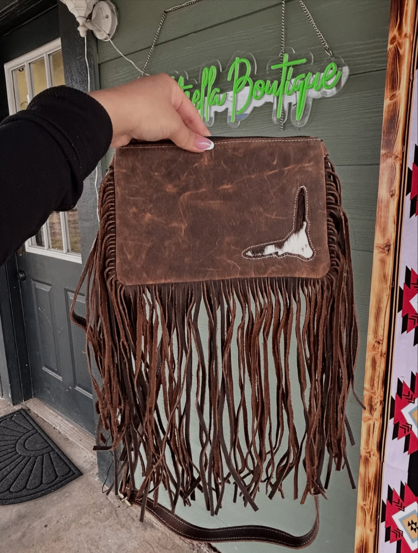 Longhorn Fringe Crossbody