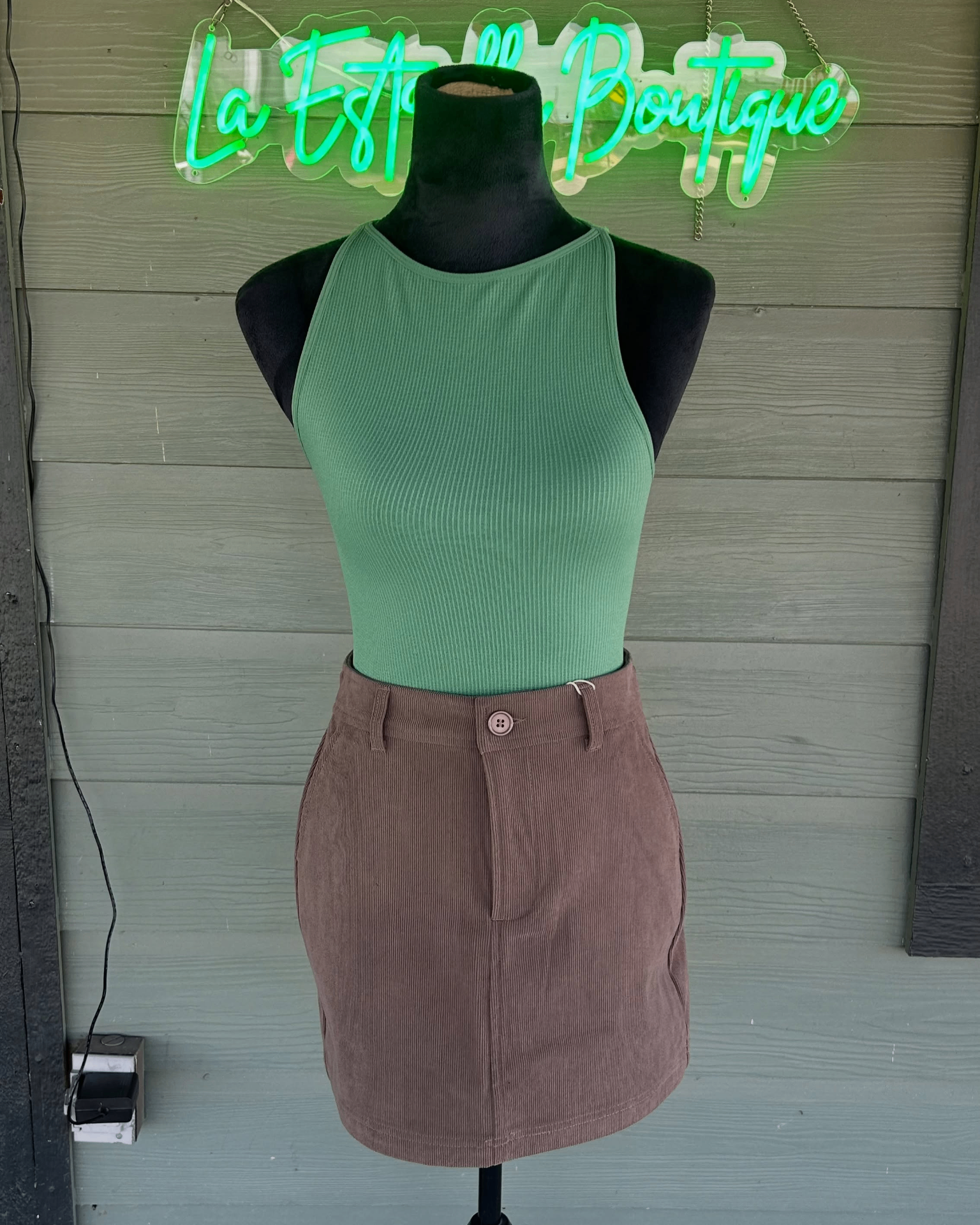 Sage Ribbed Tank