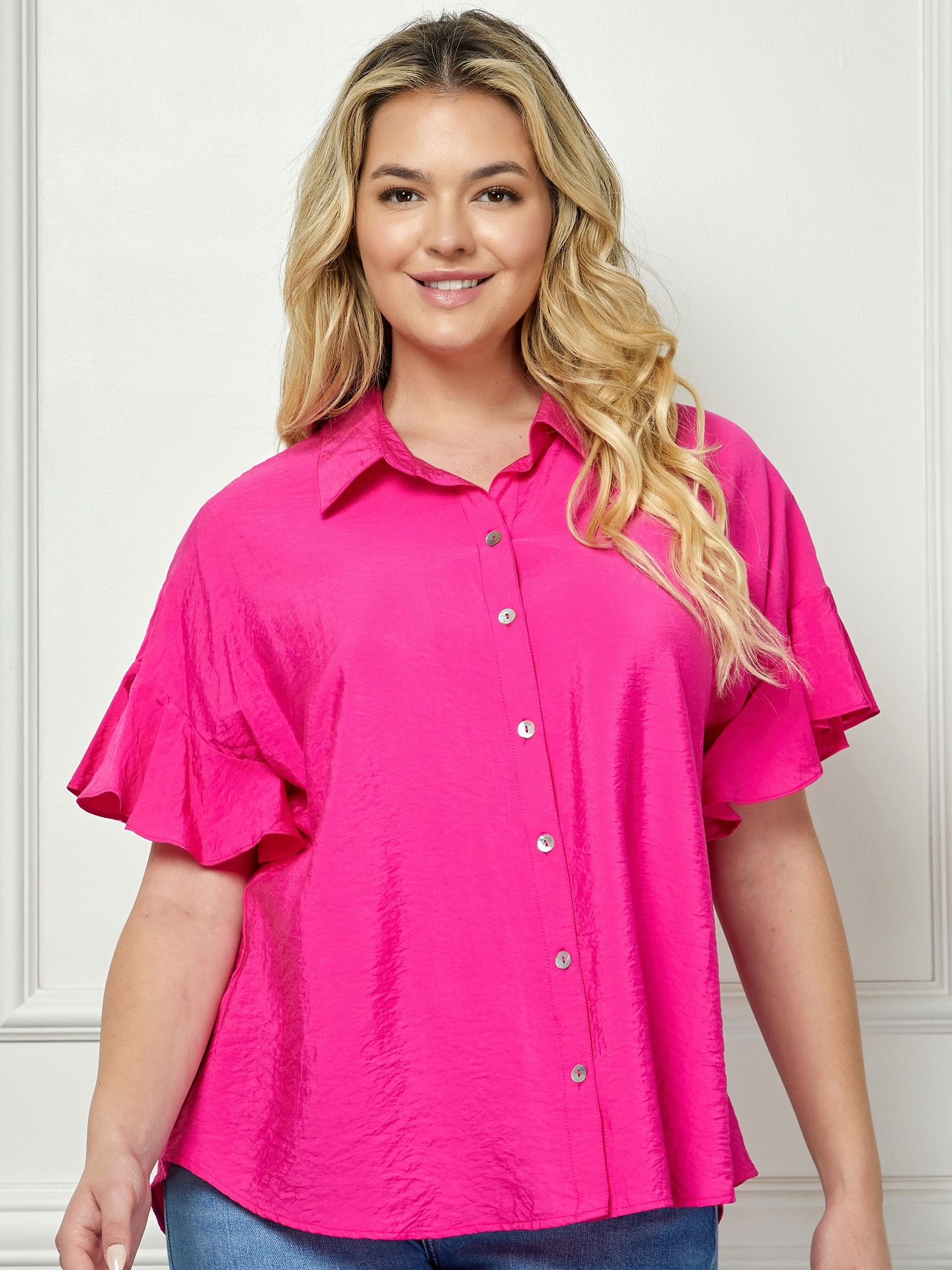Fuchsia Flutter Blouse