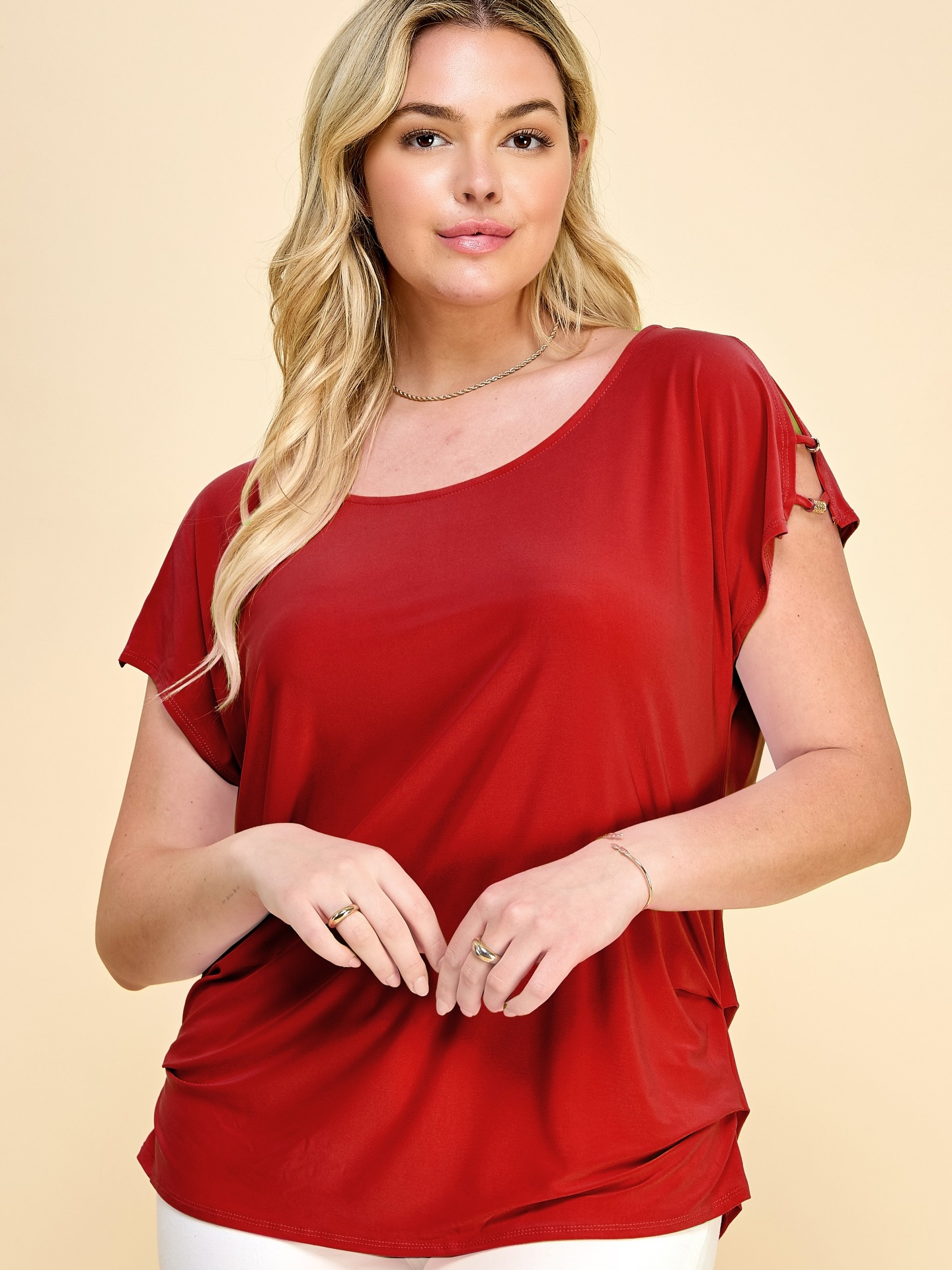 Ruby Draped Everyday Top