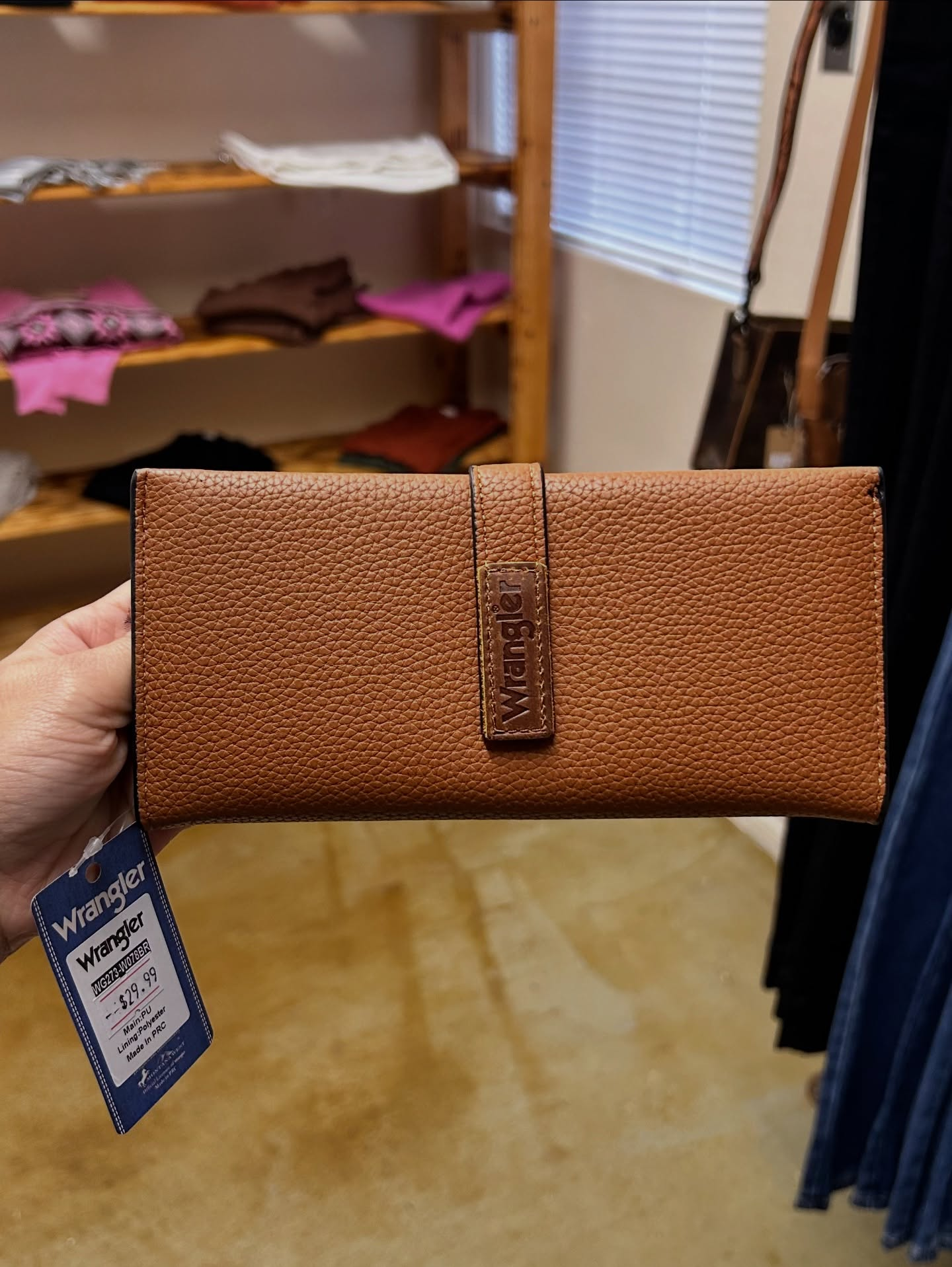 Wrangler Cognac Tab Wallet